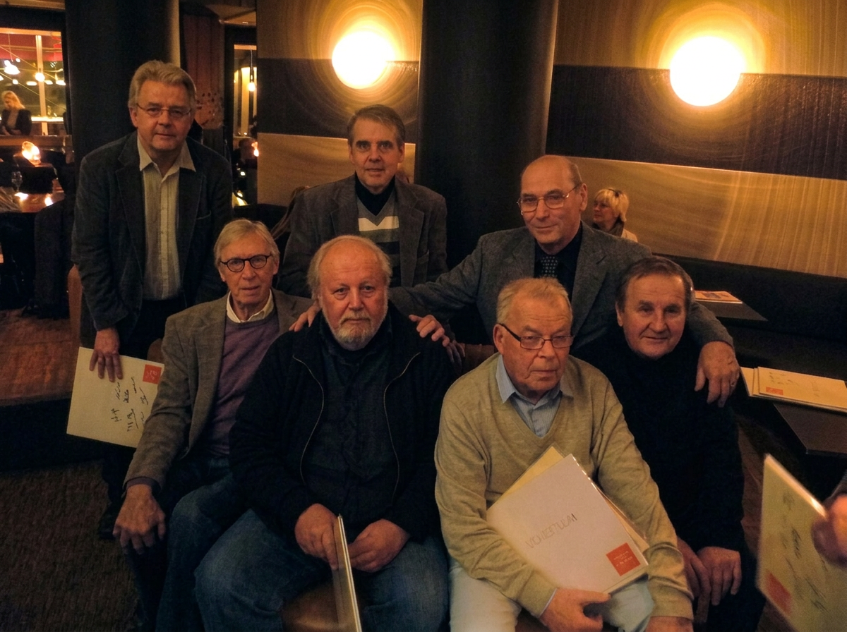 Group portrait at the Vassa Eggen release event for …Svenska Löd AB!, Stockholm, 15 November 2011.