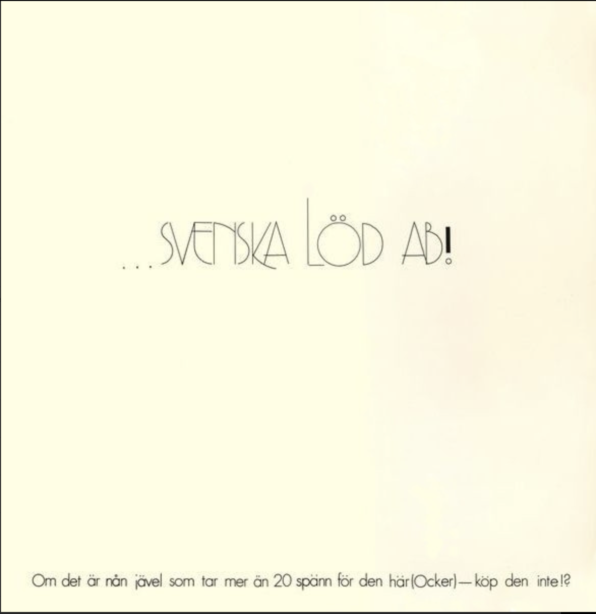 …Svenska Löd AB! — Svenska Löd AB / Hörselmat