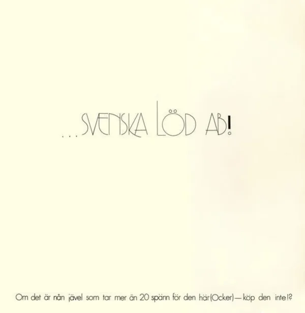 …Svenska Löd AB! — Svenska Löd AB / Hörselmat